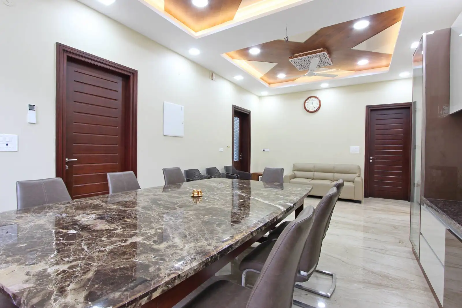 Open-plan layout enabling smooth flow between dining and lounge areas, designed for easy upkeep with durable, minimal finishes.