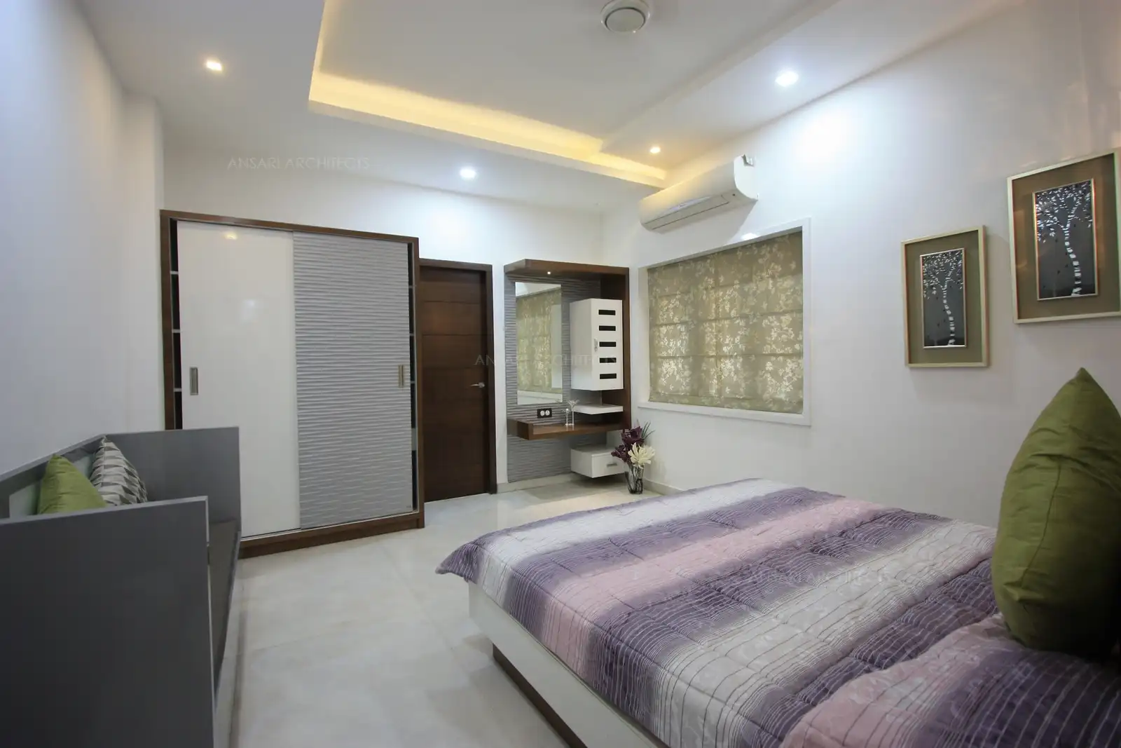 Guest room has simple and minimalistic furnitures.