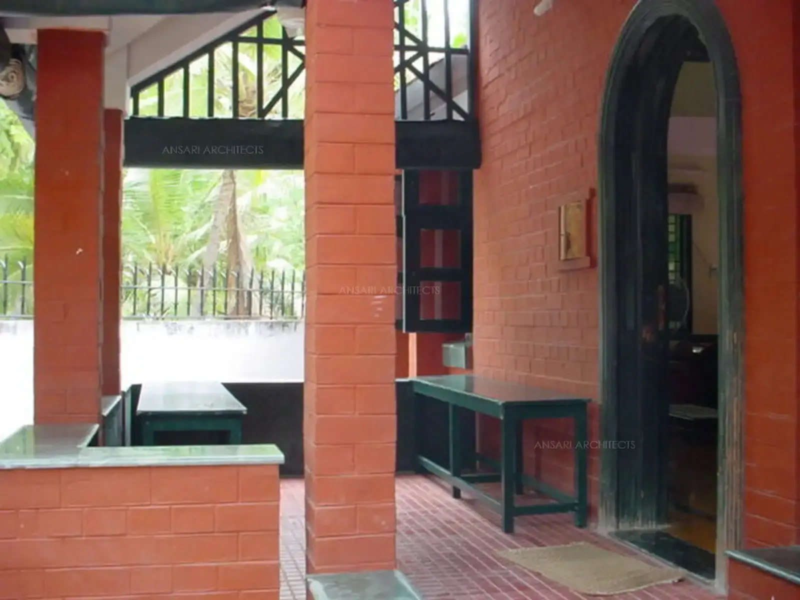 Veranda in the front showing the main entrance door