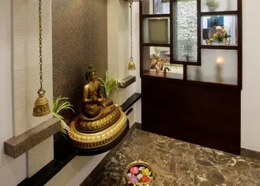 a statue of a buddha in a room