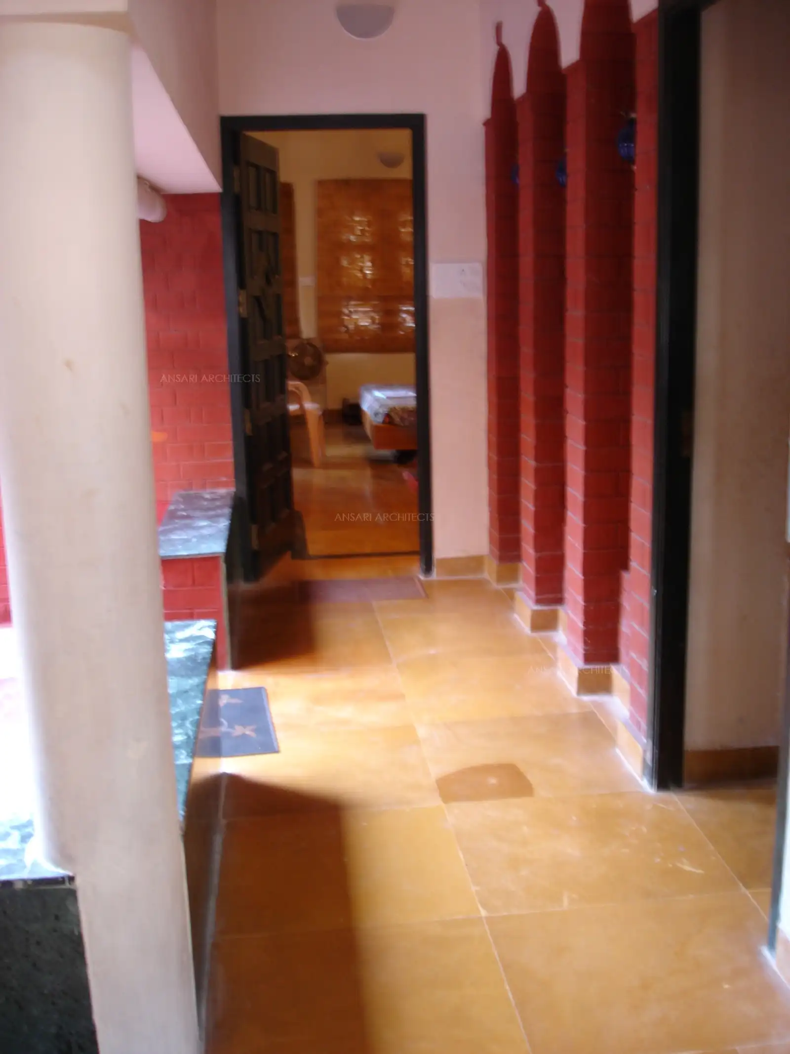 Corridor around the courtyard.