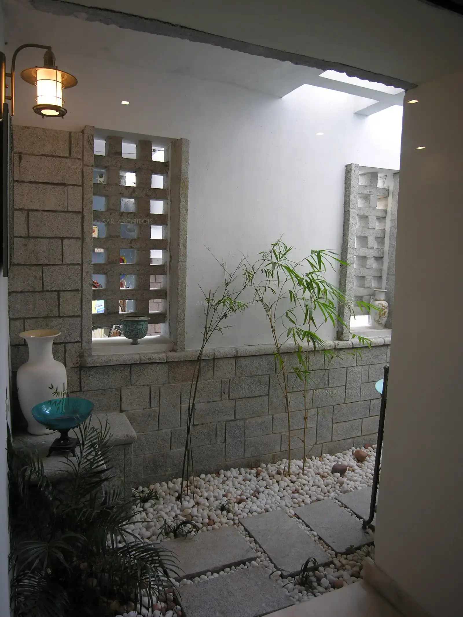 Courtyard as seen from the family room.