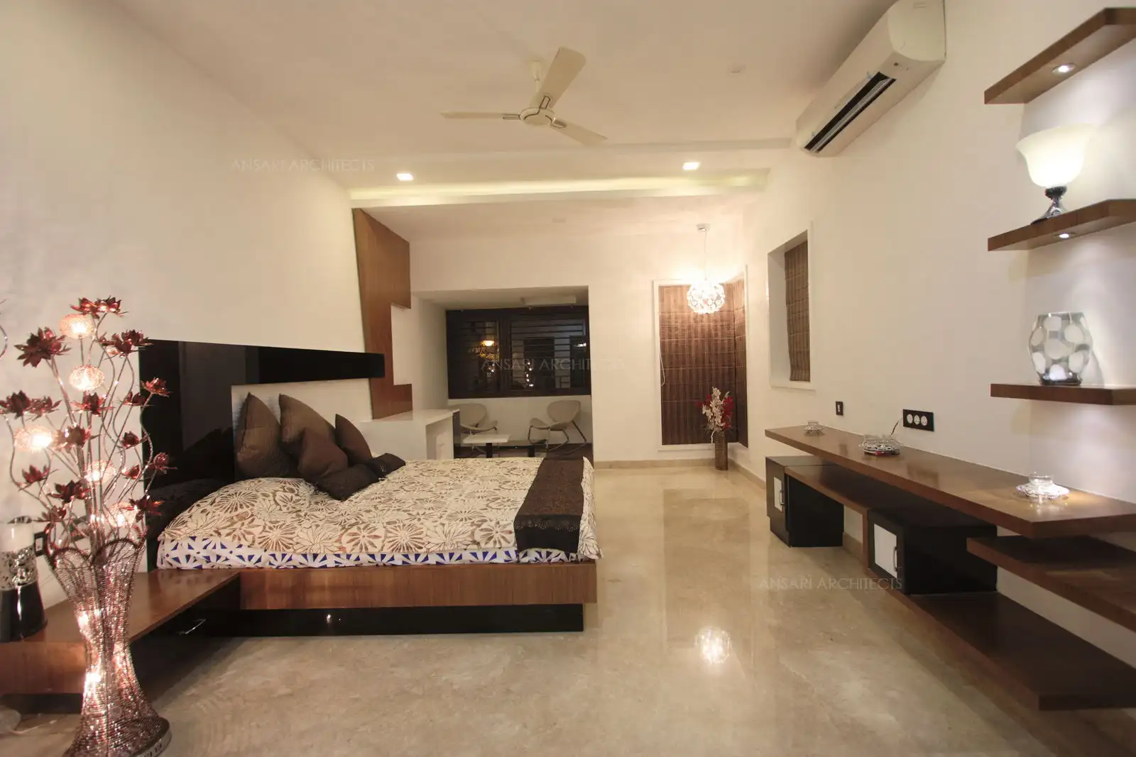 Bedroom-4 in the first floor is spacious with sleek and contemporary style.