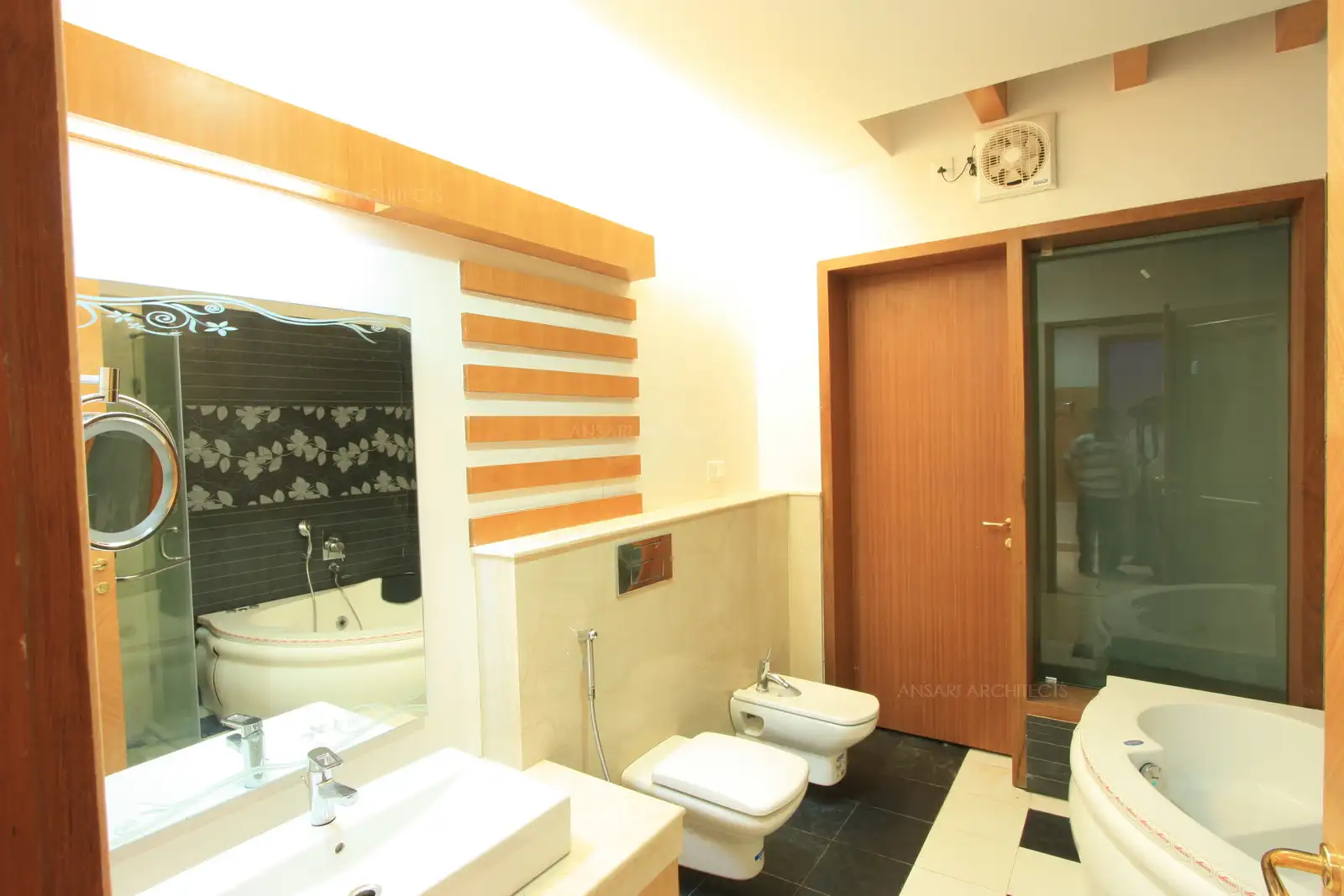Toilet of master bedroom is provided with premium sanitaryware and fittings.