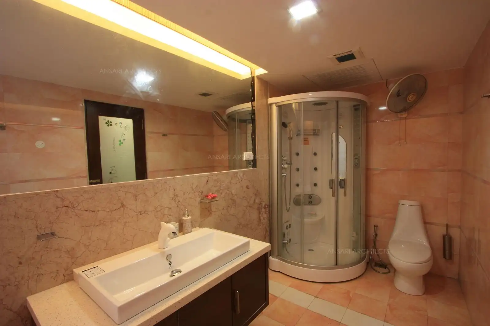View of toilet in bedroom-2 showing jacuzzi.