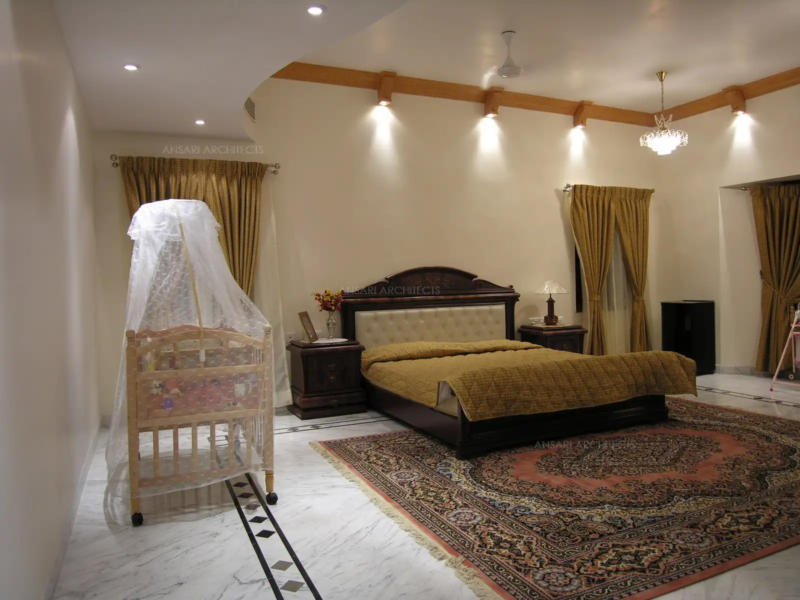 The master bedroom in the first floor.