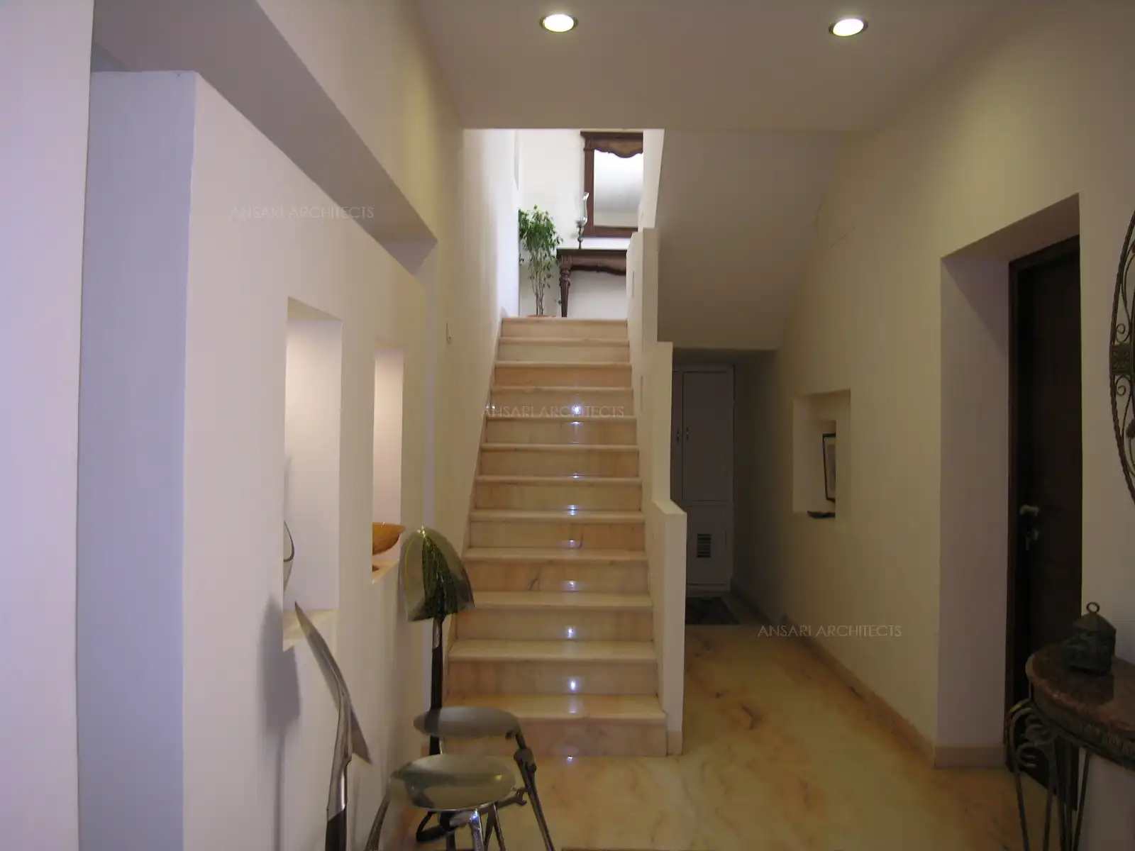 Staircase in the lobby area.