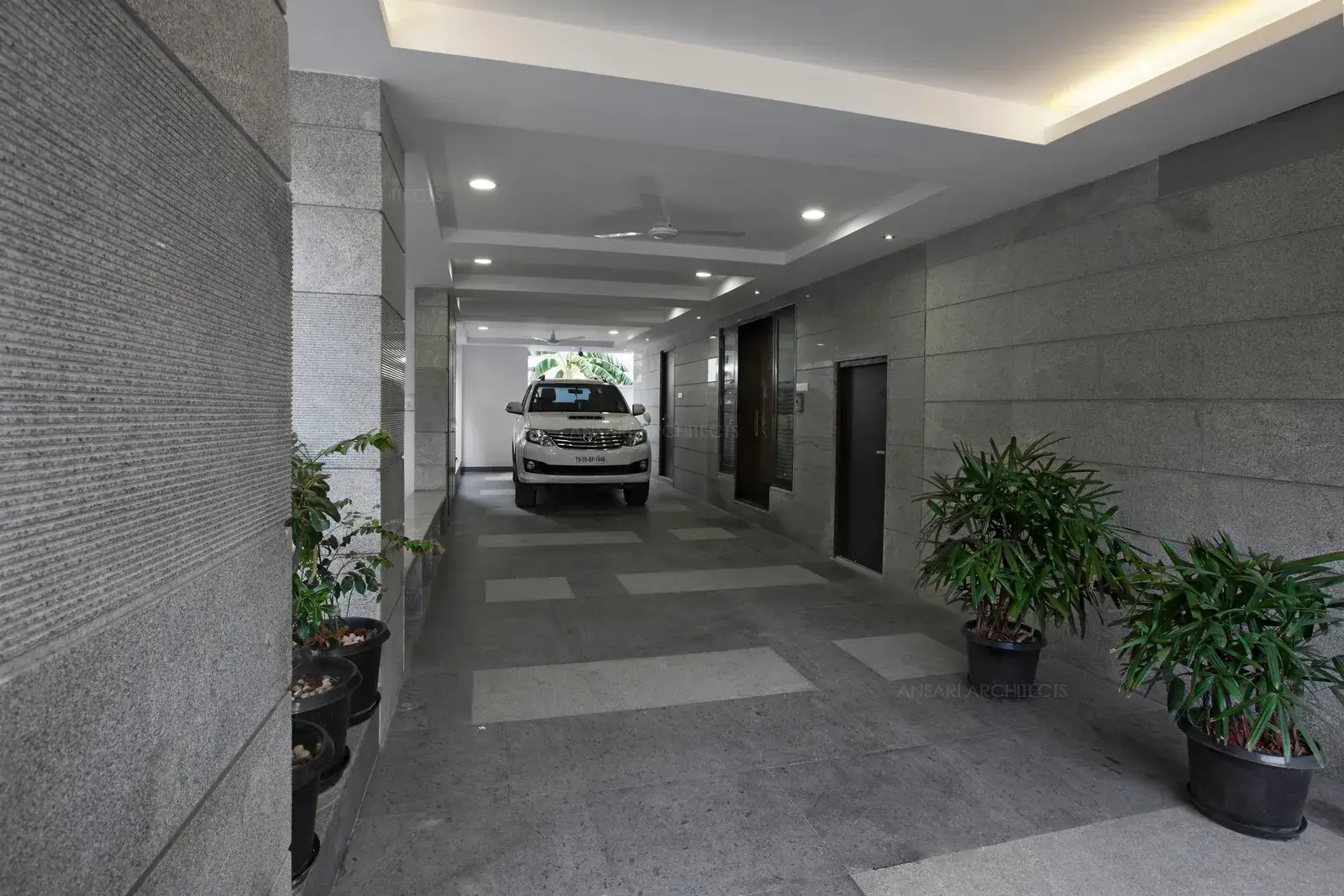 Spacious car porch in Ground Floor can hold 3 cars.