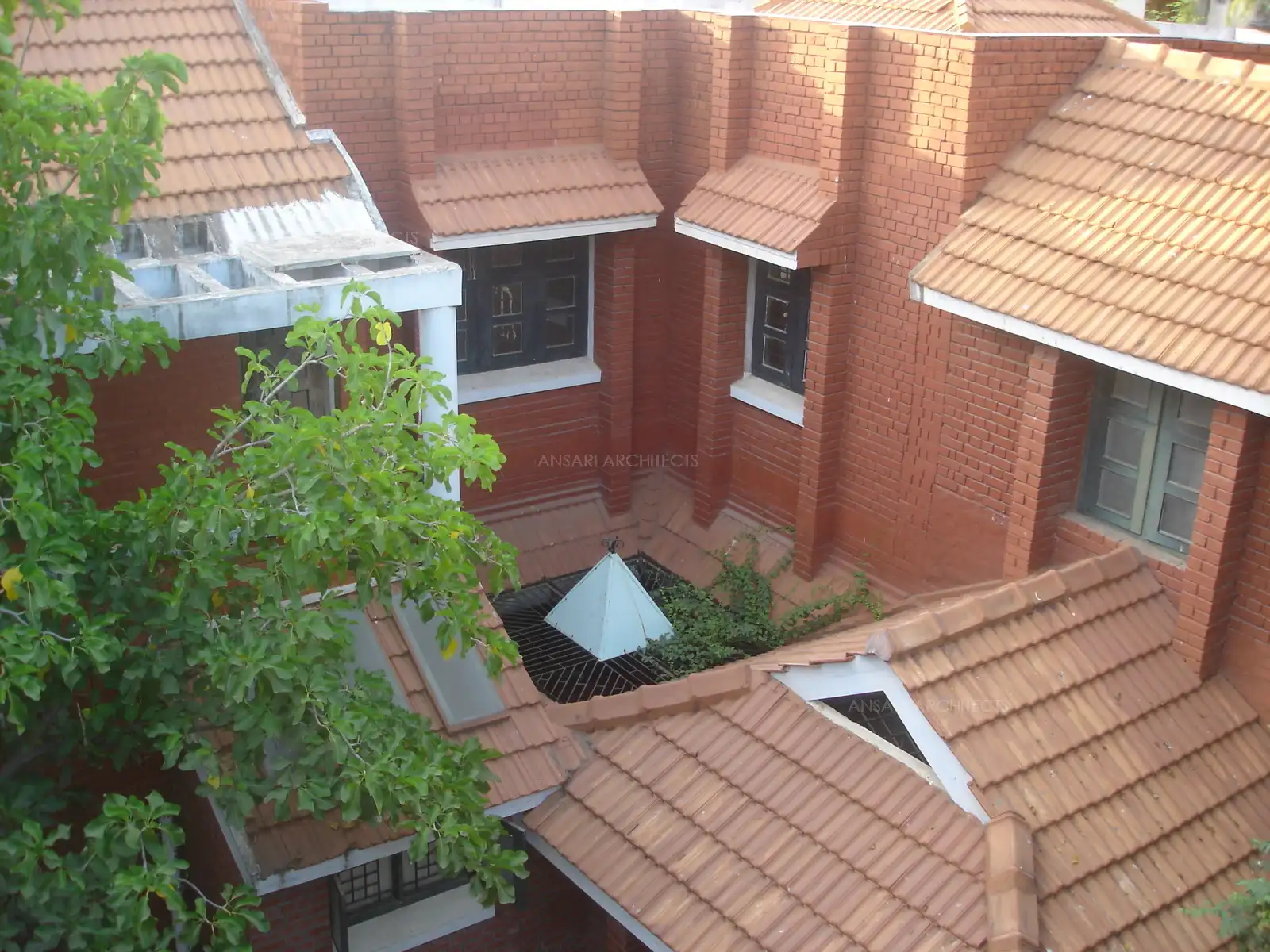 Central courtyard as seen from the top.