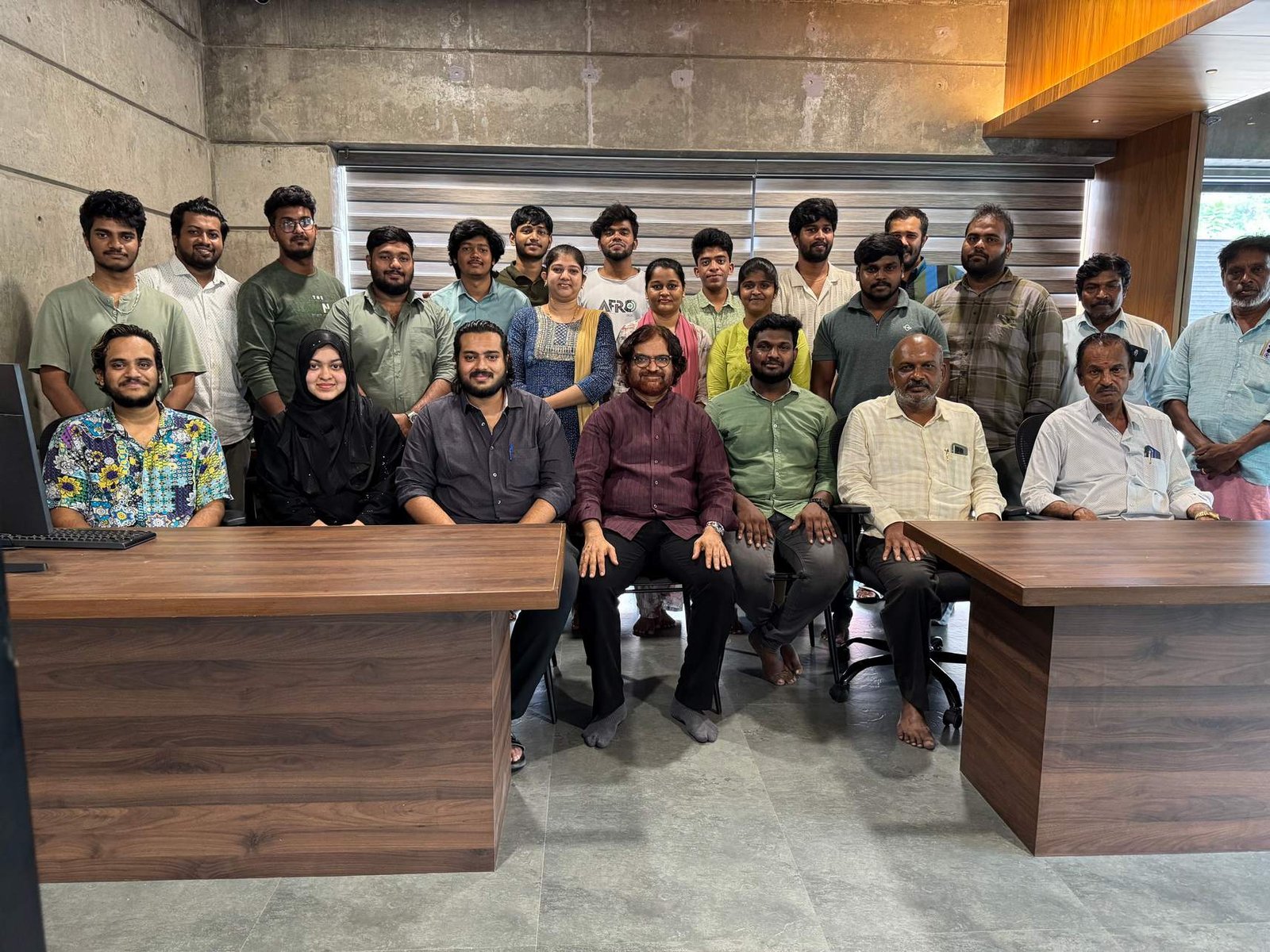 Ansari architects office people group photo taken in Ansari Architects Chennai Office