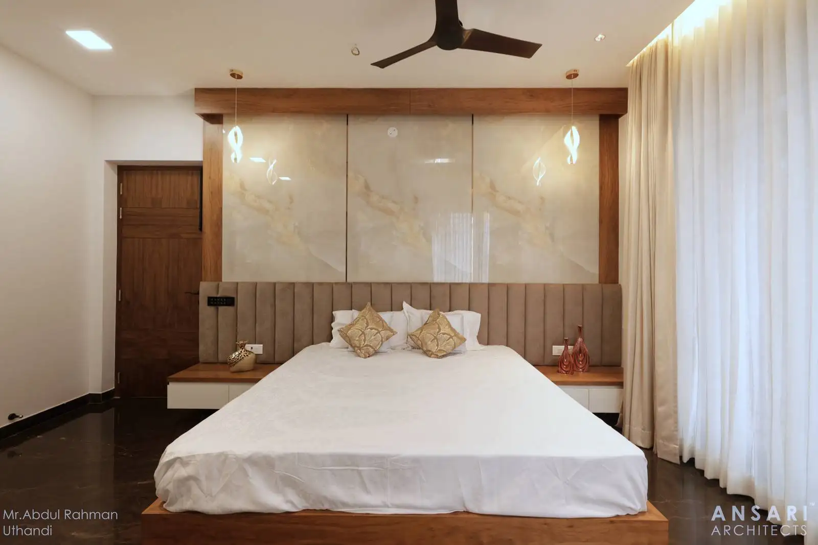 Layer lighting with recessed fixtures and natural light for a comfortable, adaptable environment.