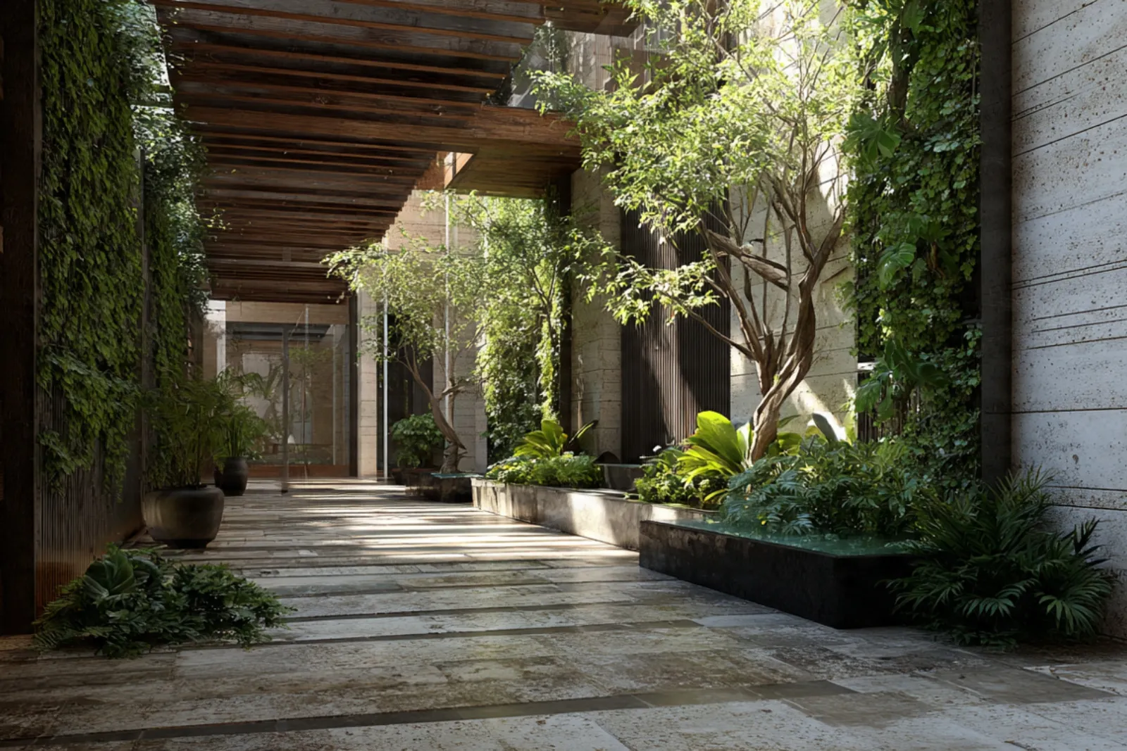 the  villa overlooks dramatic mountainous scenery